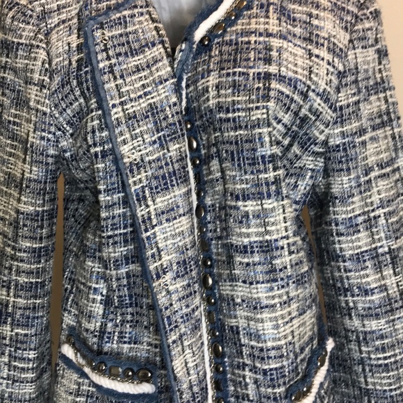 Katherine Blue, White & Silver Jacket Size XL - Picture 4 of 8